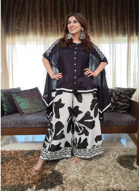 Kaftan Style Georgette Top & Palazzo Pants Bulk Orders In India